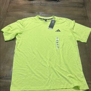 Adidas Green Short Sleeve Tee Performance Shirt